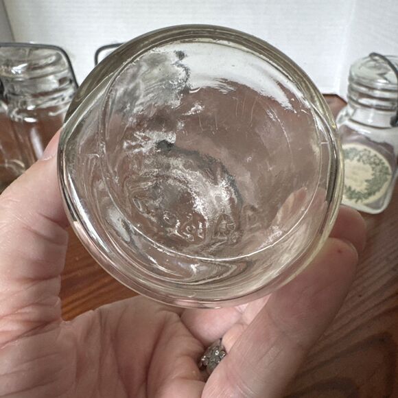 Lot Of 5 Vintage Glass Canning Jars Metal Bales 8 0z - Picture 7 of 16